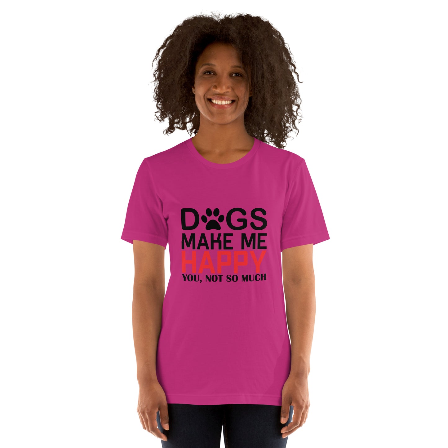 Dogs Make Me Happy Cotton Tee