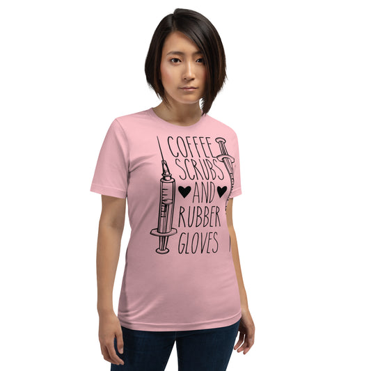 Coffee Scrubs & Rubber gloves Cotton Tee